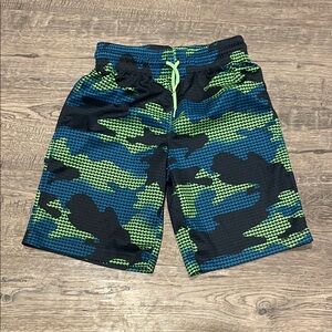 Place Boys Swim Trunks - Blue, Neon Green, Black